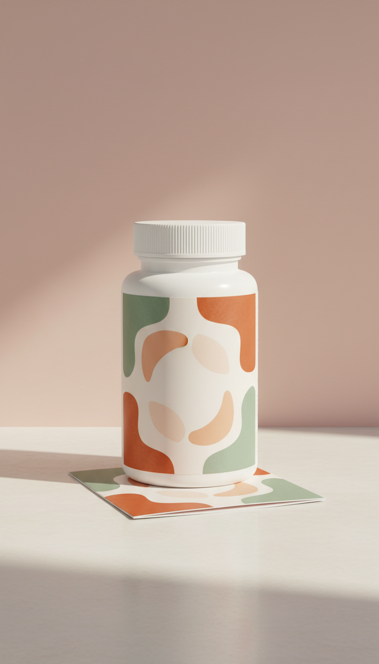 Vitamin D3 capsules bottle