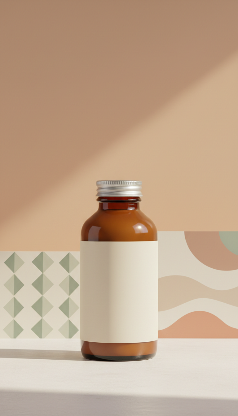 Omega-3 liquid supplement bottle