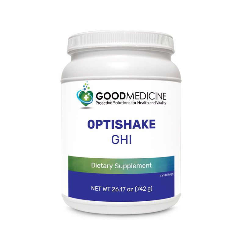 Good Medicine Label OptiShake GHI Vanilla Delight Bottle