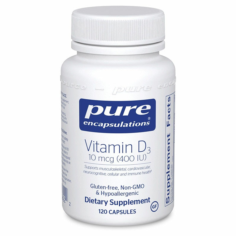 Pure Encapsulations Vitamin d3 400iu Bottle