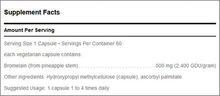 Douglas Lab bromelain 500mg supplement facts