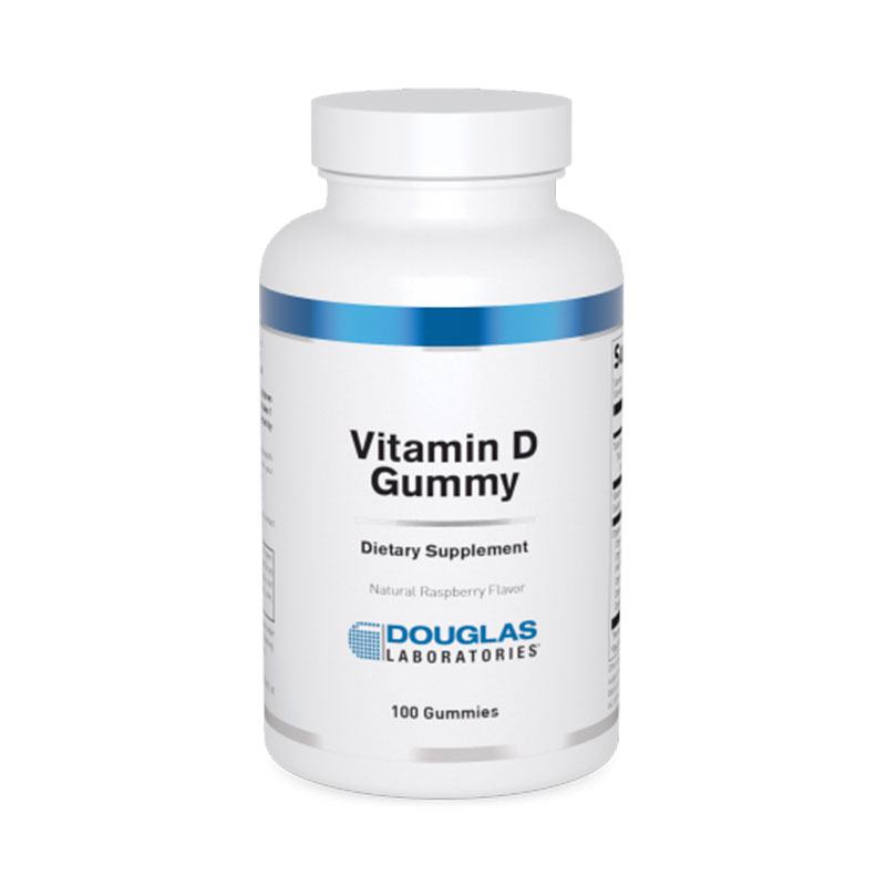 The front of bottle Vitamin D Gummy by Douglas