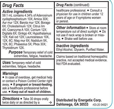 Energetix Circulopath Supplement Facts