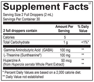 Good Medicine Label Tranquility Now Supplement Facts