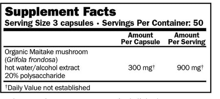 JHS Natural Products Maitake Supplement Facts