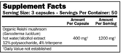 JHS Natural Products Reishi Gano 161 Supplement Facts