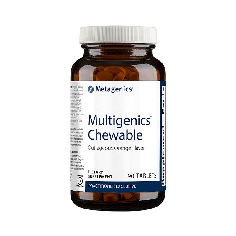 Metagenics Multigenics Chewable Orange Bottle