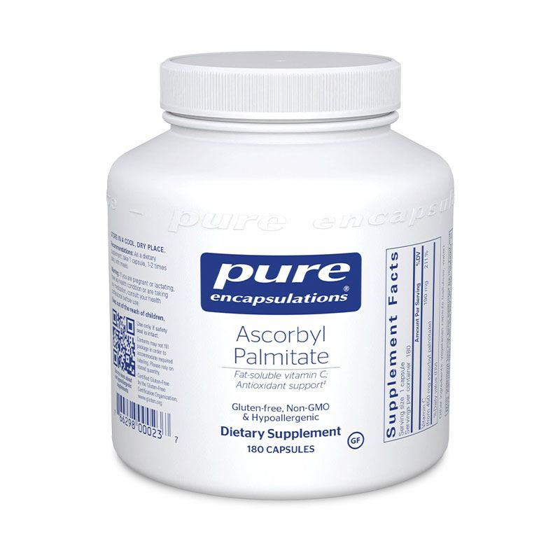 The front of bottle Ascorbyl Palmitate by Pure Encapsulations