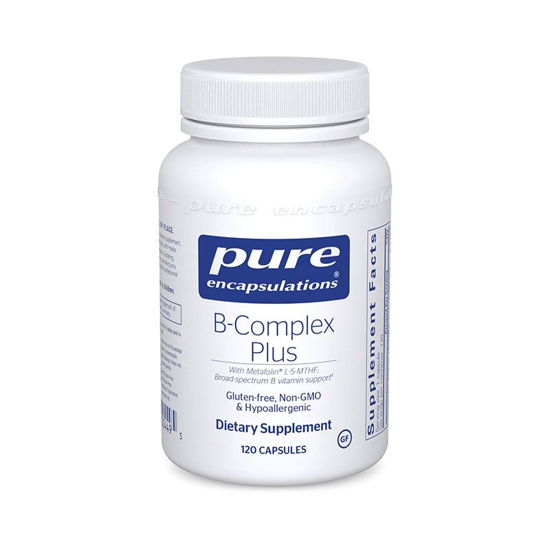 The front of bottle B-Complex Plus By Pure Encapsulations