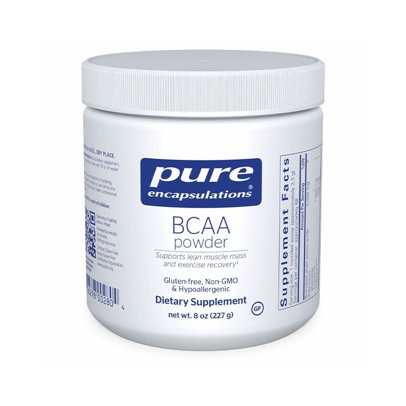 The front of bottle BCAA Powder by Pure Encapsulations