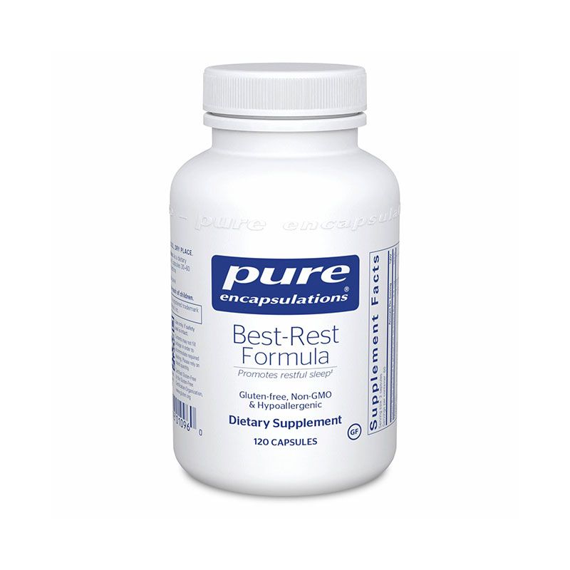 The front of bottle Best-Rest Formula by Pure Encapsulations