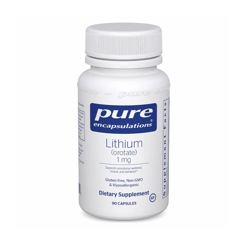 Pure Encapsulations Lithium (Orotate) 1 mg Bottle