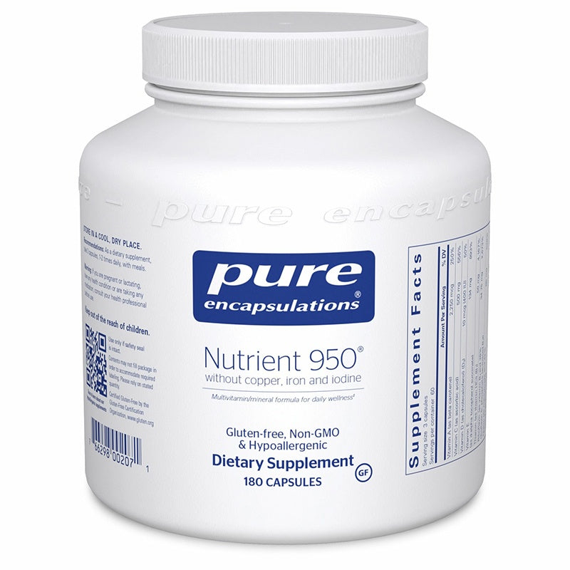 Pure Encapsulations Nutrient 950 without Copper Iron & Iodine Bottle