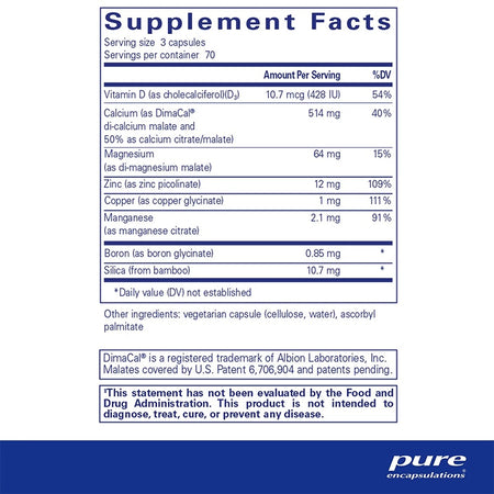 Pure Encapsulations Osteobalance Supplement Facts