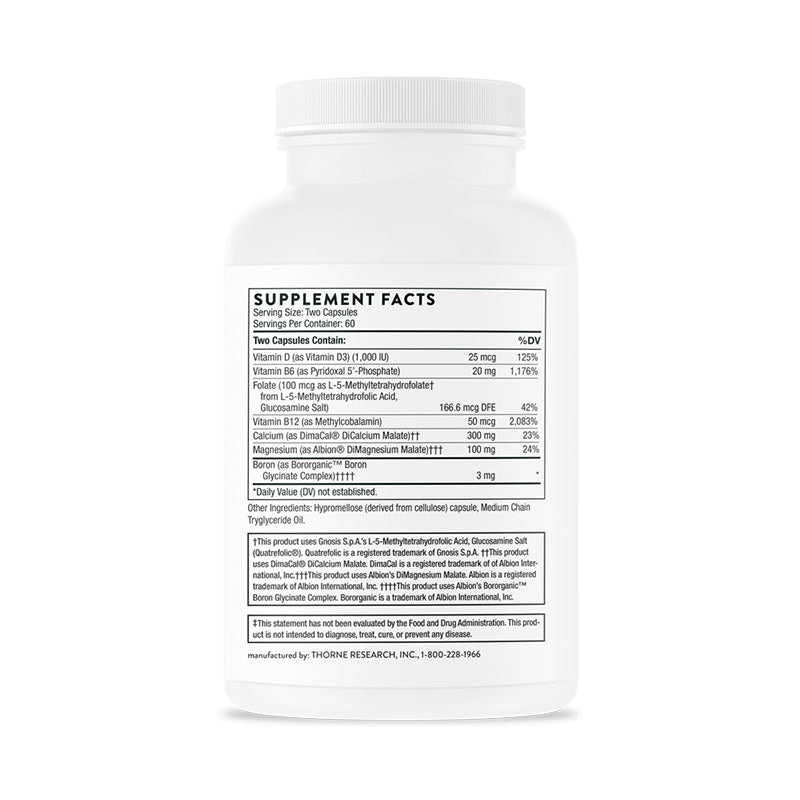 Thorne Advanced Bone Support (formerly oscap) Supplement Facts
