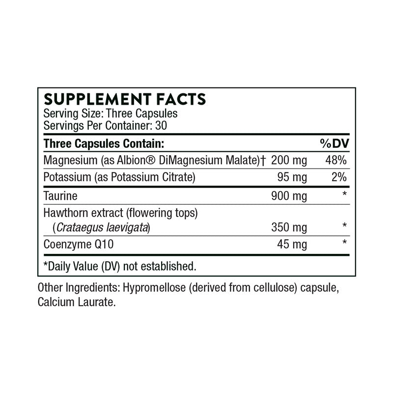 Thorne Heart Health Complex Supplement Facts