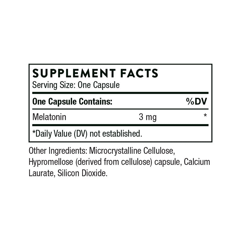 Thorne Melaton-3 Supplement Facts