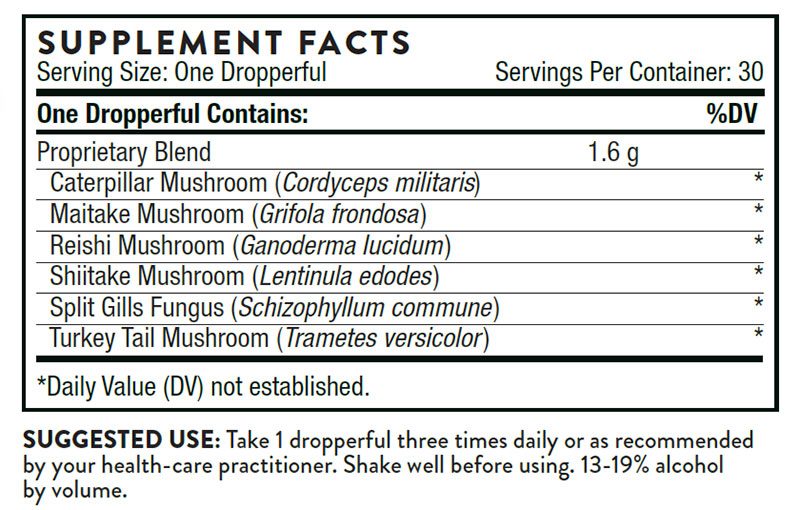 Thorne Myco-Immune Supplement Facts