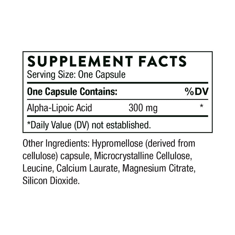Thorne Alpha-Lipoic Acid Supplement Facts