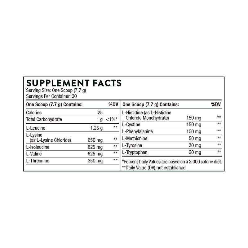 Thorne Amino Complex (Lemon) Supplement Facts