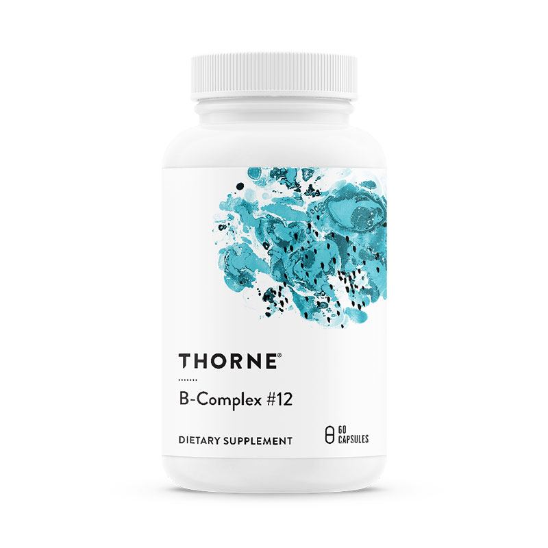 The front of bottle B-Complex #12 by Thorne
