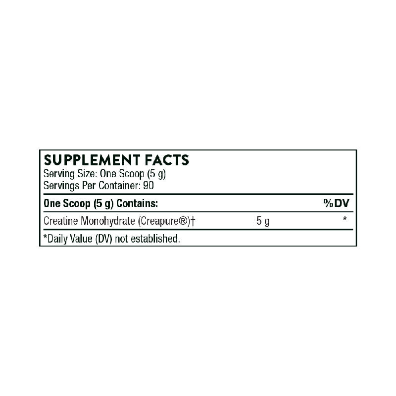 Thorne Creatine Supplement Facts