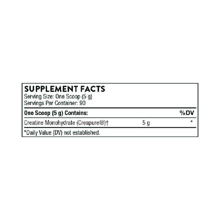 Thorne Creatine Supplement Facts