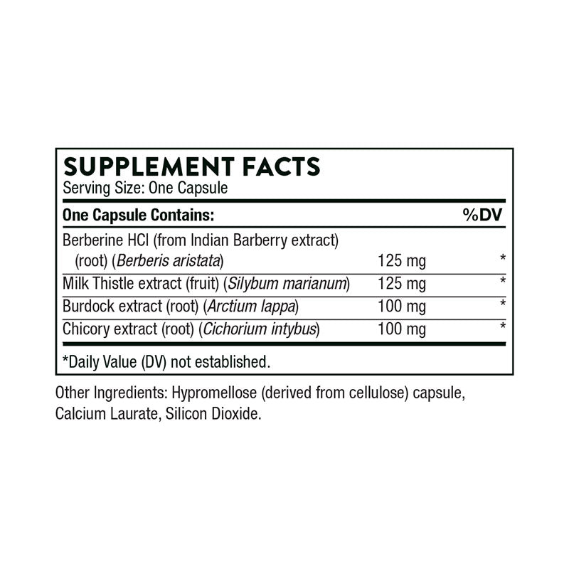 Thorne liver-cleanse Supplement Facts