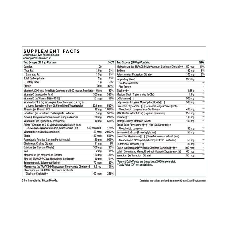 Thorne mediclear-plus-reg Supplement Facts