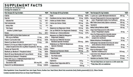 Thorne mediclear-sgs-chocolate Supplement Facts