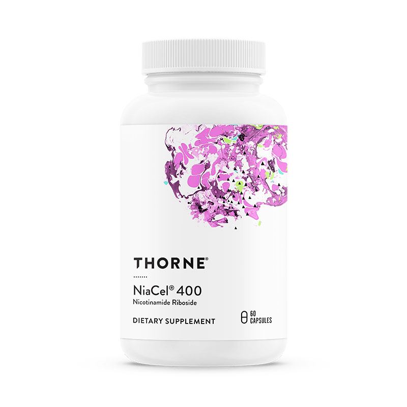 The front of bottle NiaCel 400 by Thorne