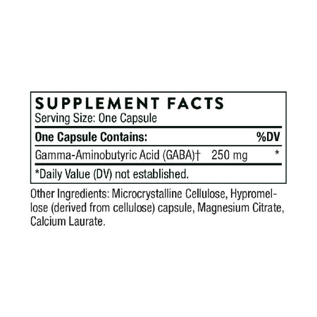 Thorne pharmagaba-250 Supplement Facts