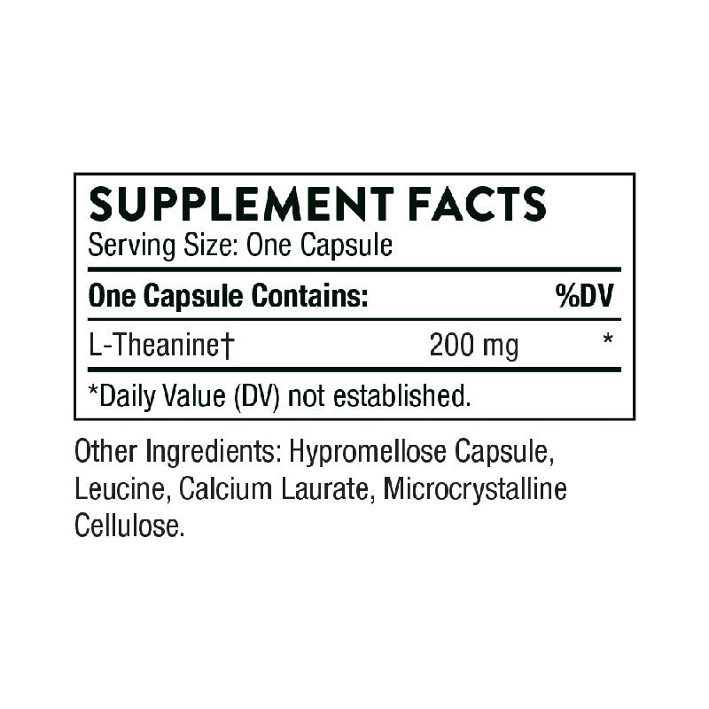 Thorne Theanine Supplement Facts