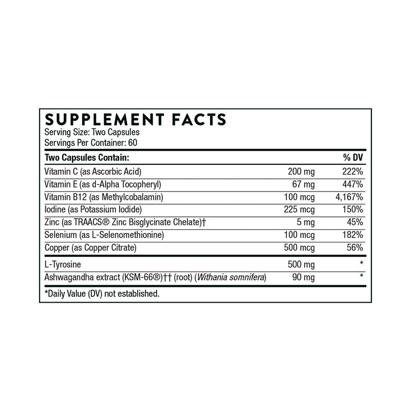 Thorne Thyrocsin Supplement Facts