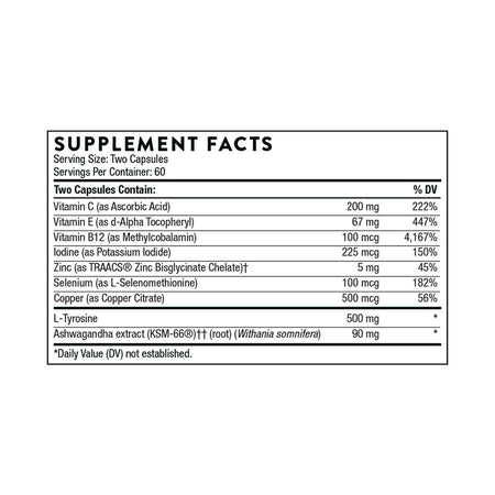 Thorne Thyrocsin Supplement Facts