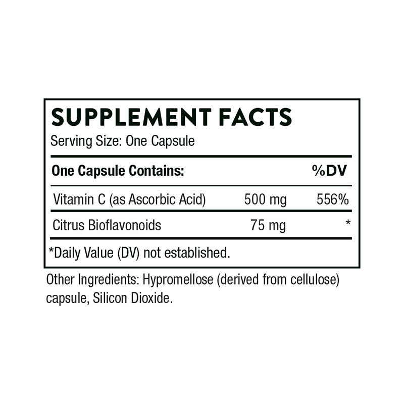 Thorne Vitamin C with Flavonoids Supplement Facts