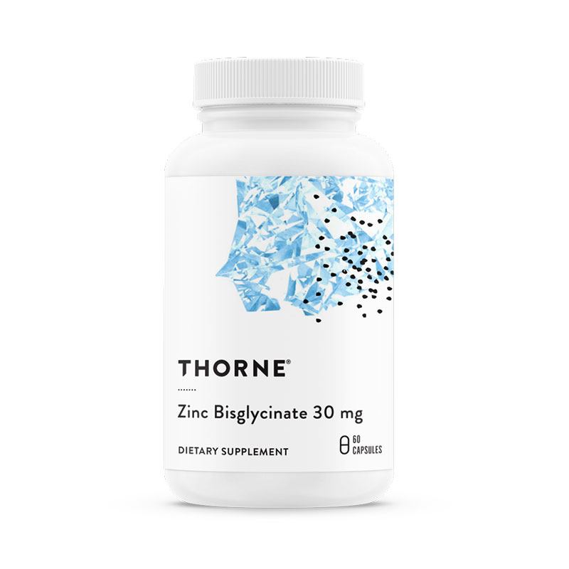 Thorne Zinc Bisglycinate 30 mg Bottle