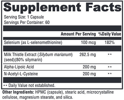 Xymogen Liver Protect Supplement Facts