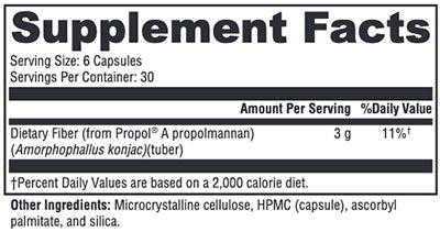 Xymogen OptiFiber Lean Capsules Supplement Facts