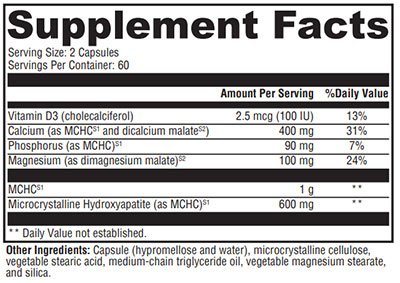 Xymogen Ossopan MD Supplement Facts