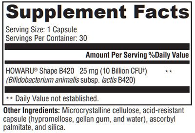 Xymogen ProbioMax Lean DF Supplement Facts